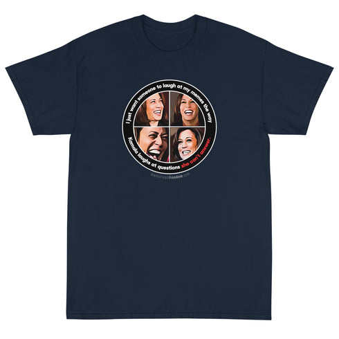 Kamala Harris Laughing Short Sleeve T-Shirt - Mainstream Freedom