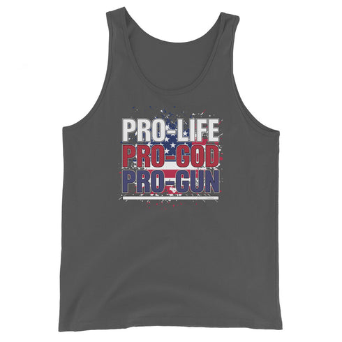 Pro-Life Pro-God Pro-Gun - Men's Tank Top - Mainstream Freedom