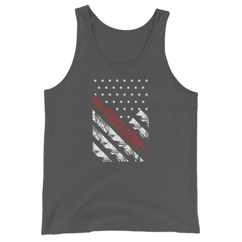 Freedom Grunge Flag Men's Tank Top - Mainstream Freedom