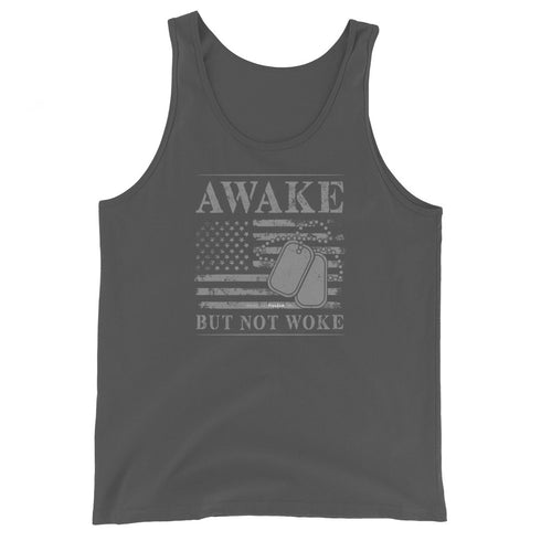 Awake But Not Woke Men's Tank Top - Mainstream Freedom