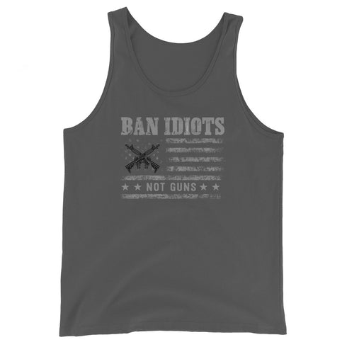 Ban Idiots Not Guns Men's Tank Top - Mainstream Freedom