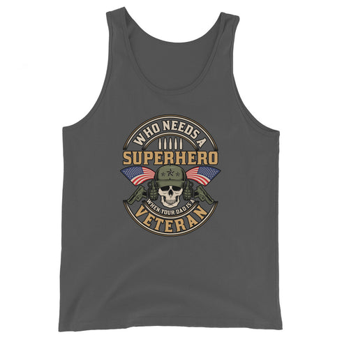 Who Needs A Superhero When Your Dad Is A Veteran Men's Tank Top - Mainstream Freedom