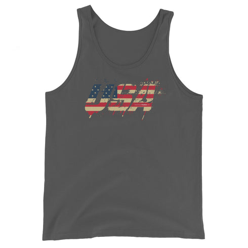 USA Grunge Men's Tank Top - Mainstream Freedom