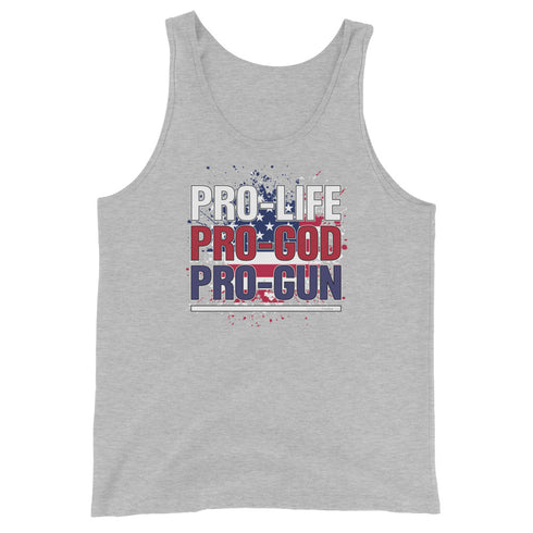 Pro-Life Pro-God Pro-Gun - Men's Tank Top - Mainstream Freedom