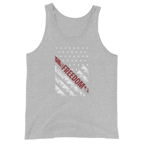 Freedom Grunge Flag Men's Tank Top - Mainstream Freedom