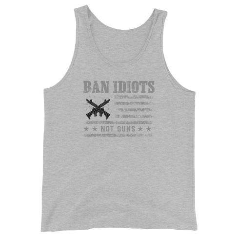 Ban Idiots Not Guns Men's Tank Top - Mainstream Freedom