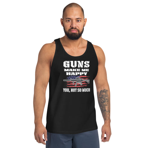 Guns Make Me Happy You, Not So Much - Men's Tank Top - Mainstream Freedom