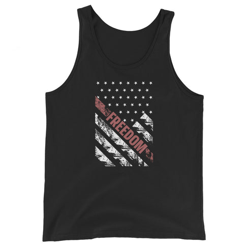 Freedom Grunge Flag Men's Tank Top - Mainstream Freedom