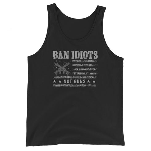 Ban Idiots Not Guns Men's Tank Top - Mainstream Freedom