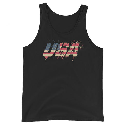 USA Grunge Men's Tank Top - Mainstream Freedom