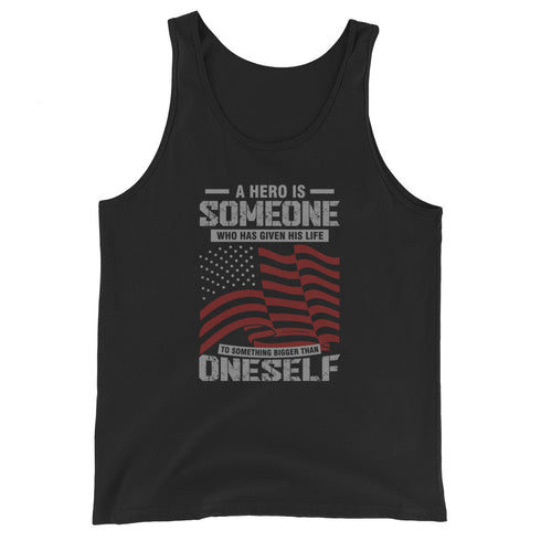 A Hero Is Someone Who Has Given His Life To Something Bigger Than Oneself Men's Tank Top - Mainstream Freedom