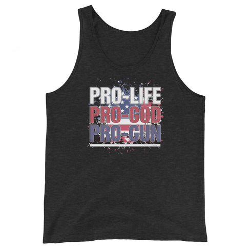Pro-Life Pro-God Pro-Gun - Men's Tank Top - Mainstream Freedom
