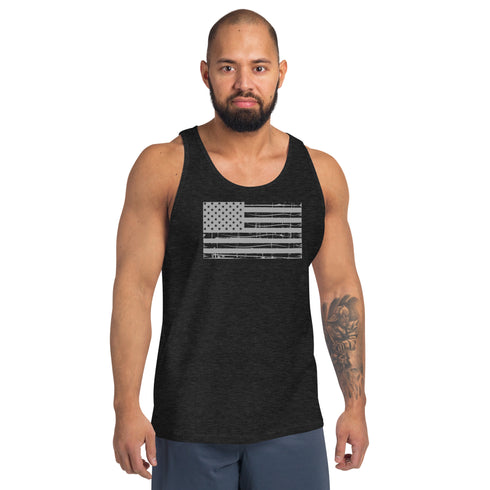 Grunge American Flag - Men's Tank Top - Mainstream Freedom
