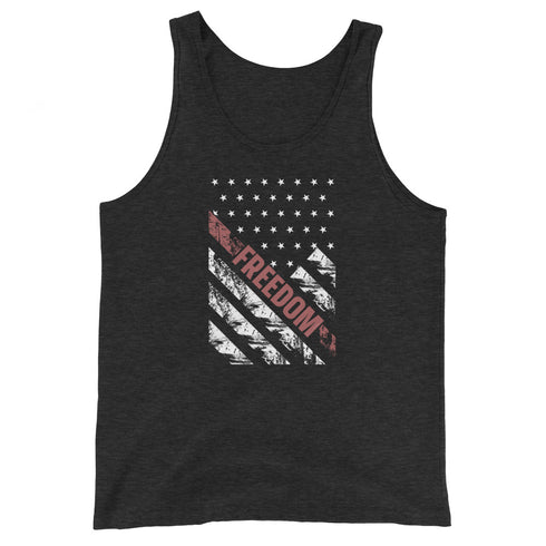 Freedom Grunge Flag Men's Tank Top - Mainstream Freedom