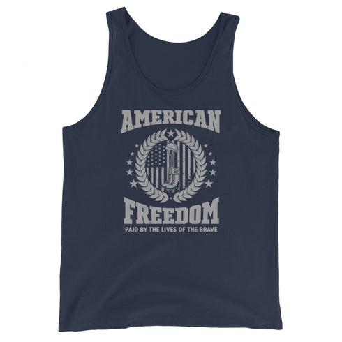 American Freedom Paid By The Lives Of The Brave - Men's Tank Top - Mainstream Freedom