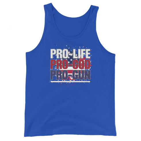 Pro-Life Pro-God Pro-Gun - Men's Tank Top - Mainstream Freedom