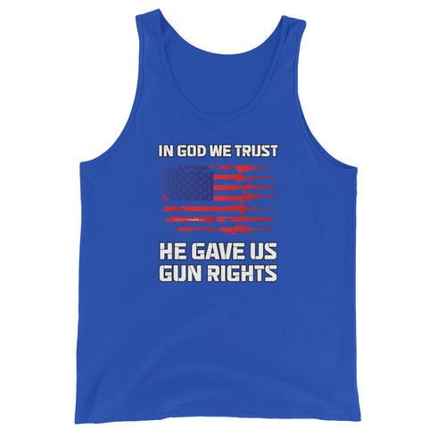 In God We Trust, He Gave Us Gun Rights - Men's Tank Top - Mainstream Freedom
