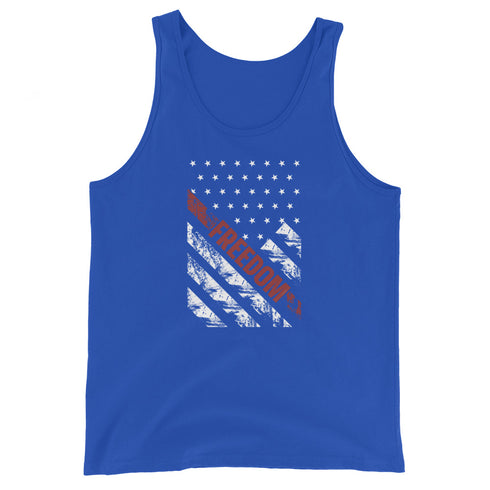 Freedom Grunge Flag Men's Tank Top - Mainstream Freedom