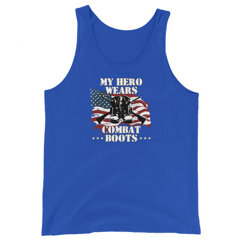 My Hero Wears Combat Boots Men's Tank Top - Mainstream Freedom