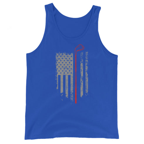 Grunge American Golfer Men's Tank Top - Mainstream Freedom