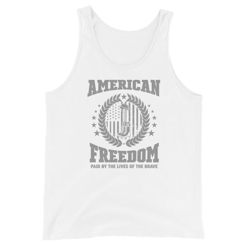 American Freedom Paid By The Lives Of The Brave - Men's Tank Top - Mainstream Freedom