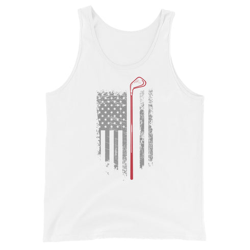 Grunge American Golfer Men's Tank Top - Mainstream Freedom