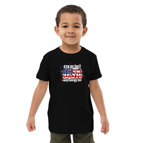 4th Of July USA Independence Day Organic cotton kids t-shirt - Mainstream Freedom