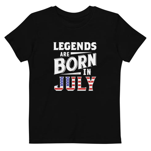 Legends Are Born In July Organic cotton kids Independence Day t-shirt - Mainstream Freedom