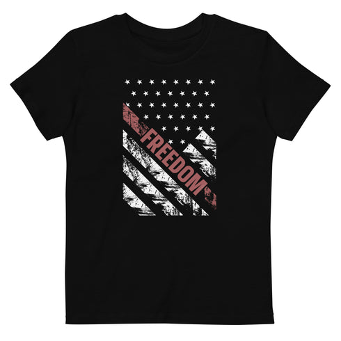 Freedom Grunge Flag Organic cotton kids t-shirt - Mainstream Freedom