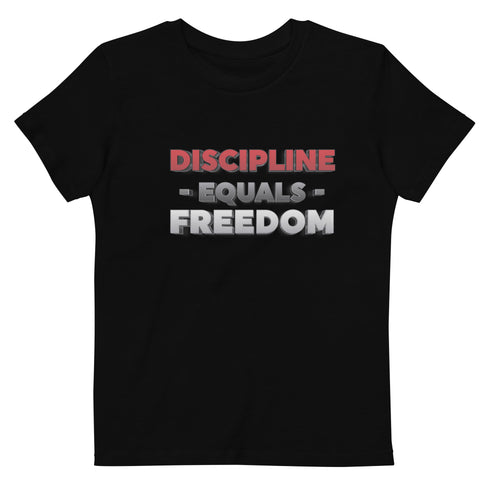 Discipline Equals Freedom Organic cotton kids t-shirt - Mainstream Freedom