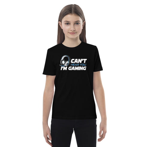 Can't Hear You I'm Gaming Organic cotton kids t-shirt - Mainstream Freedom
