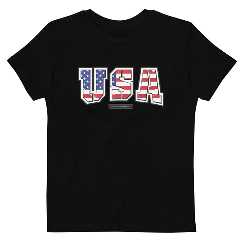 USA flag Organic cotton kids t-shirt - Mainstream Freedom