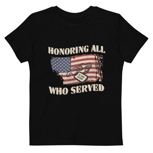 Honoring All Who Served Organic cotton kids t-shirt - Mainstream Freedom