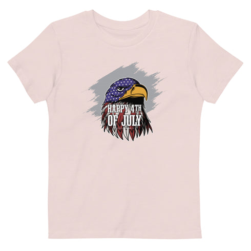 Happy 4th Of July Eagle Organic cotton kids t-shirt - Mainstream Freedom