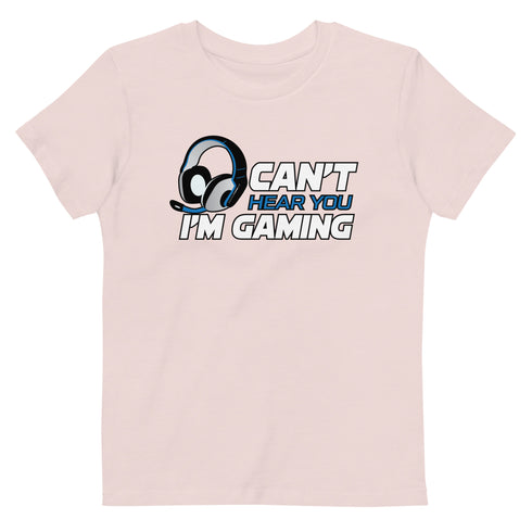Can't Hear You I'm Gaming Organic cotton kids t-shirt - Mainstream Freedom
