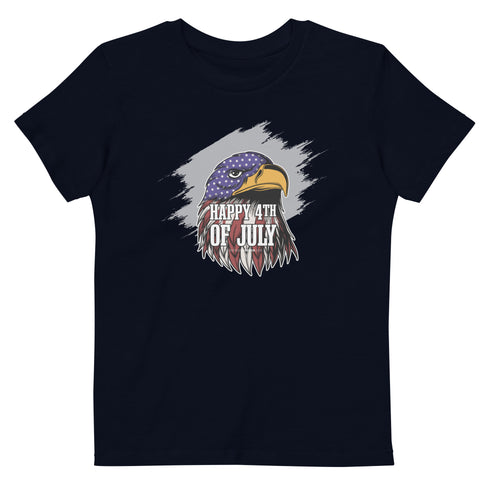 Happy 4th Of July Eagle Organic cotton kids t-shirt - Mainstream Freedom