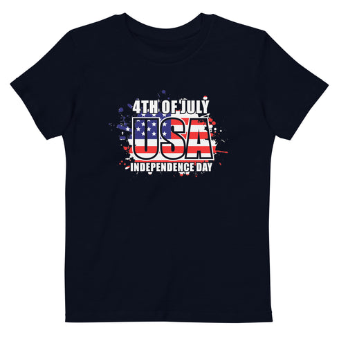 4th Of July USA Independence Day Organic cotton kids t-shirt - Mainstream Freedom