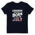 Legends Are Born In July Organic cotton kids Independence Day t-shirt - Mainstream Freedom