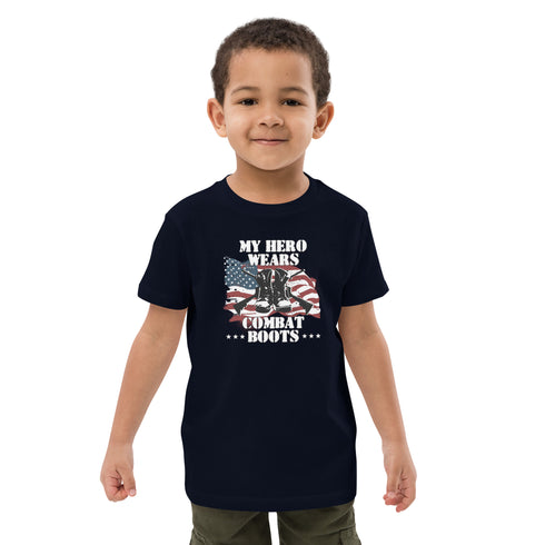 My Hero Wears Combat Boots Organic cotton kids t-shirt - Mainstream Freedom