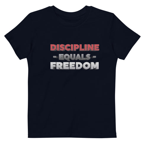 Discipline Equals Freedom Organic cotton kids t-shirt - Mainstream Freedom