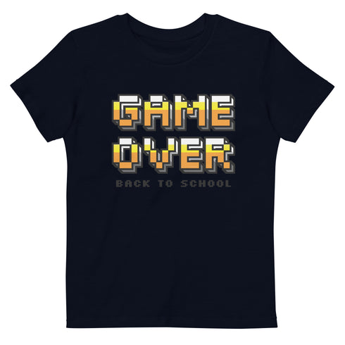 Game Over Back To School Organic cotton kids t-shirt - Mainstream Freedom