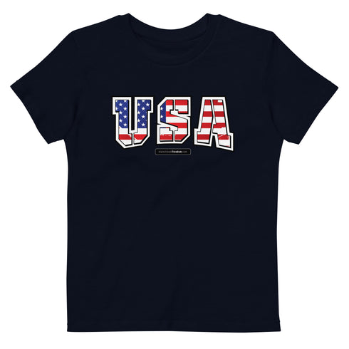 USA flag Organic cotton kids t-shirt - Mainstream Freedom