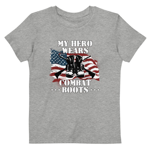 My Hero Wears Combat Boots Organic cotton kids t-shirt - Mainstream Freedom