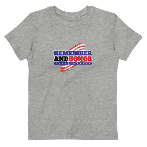 Remember And Honor Memorial Day Organic cotton kids t-shirt - Mainstream Freedom