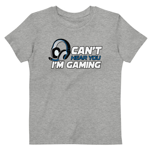 Can't Hear You I'm Gaming Organic cotton kids t-shirt - Mainstream Freedom