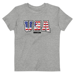 USA flag Organic cotton kids t-shirt - Mainstream Freedom