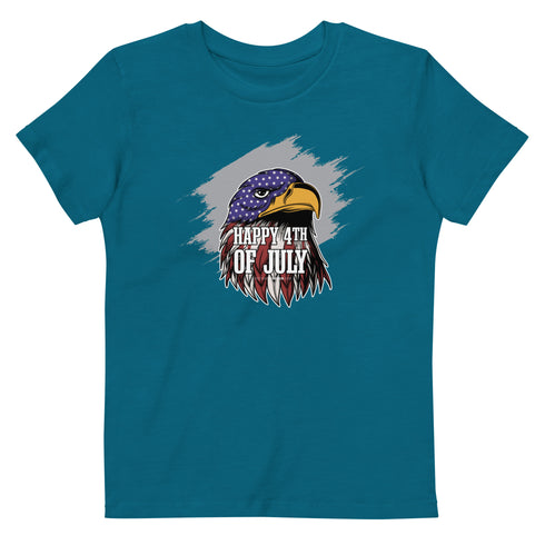 Happy 4th Of July Eagle Organic cotton kids t-shirt - Mainstream Freedom