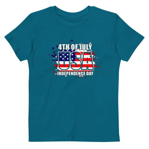 4th Of July USA Independence Day Organic cotton kids t-shirt - Mainstream Freedom