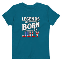 Legends Are Born In July Organic cotton kids Independence Day t-shirt - Mainstream Freedom
