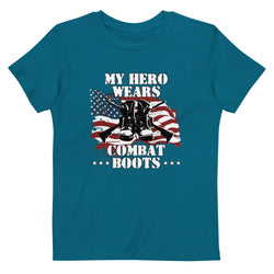My Hero Wears Combat Boots Organic cotton kids t-shirt - Mainstream Freedom
